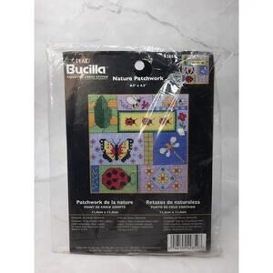 Bucilla Counted Cross Stitch Kit Nature Patchwork 42859 4.5x4.5 Insects